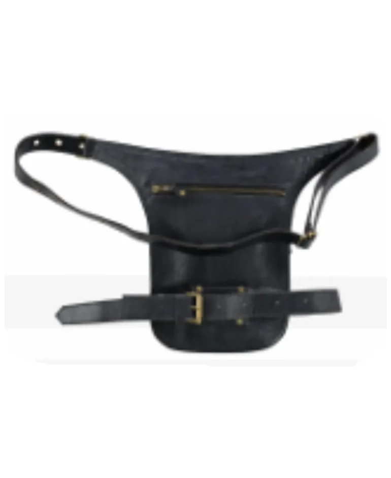 Motorcycle Leather Skull Waist Bag Supplier