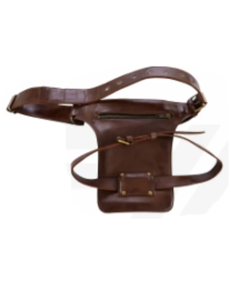 Motorcycle Brown Leather Waist Bag Supplier