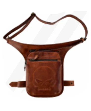 Motorcycle Brown skull waist bag manufacturer