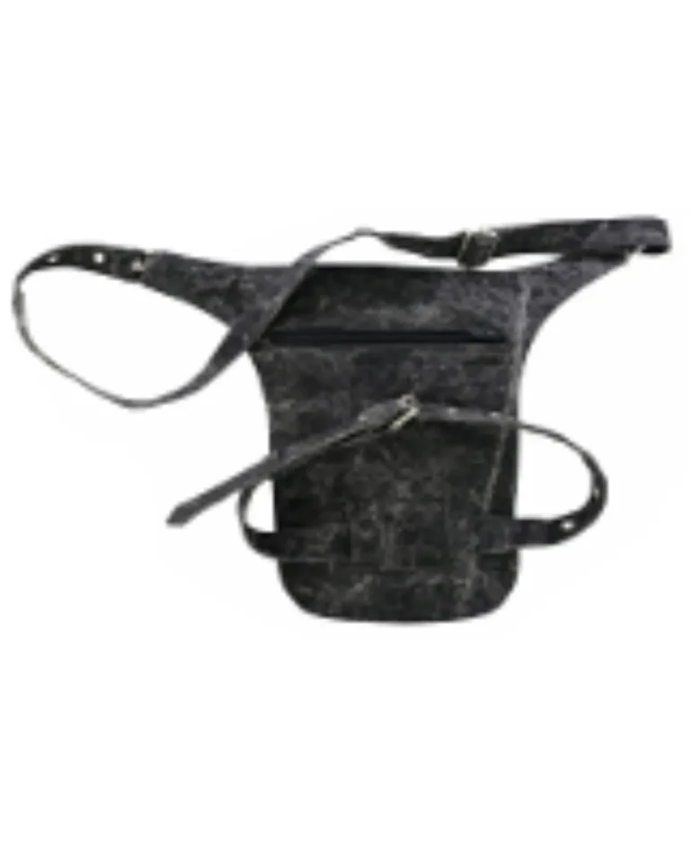 Stylish Black Waist Bag - 202433