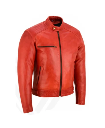 motorcycle red leather jacket manufacturer & supplier
